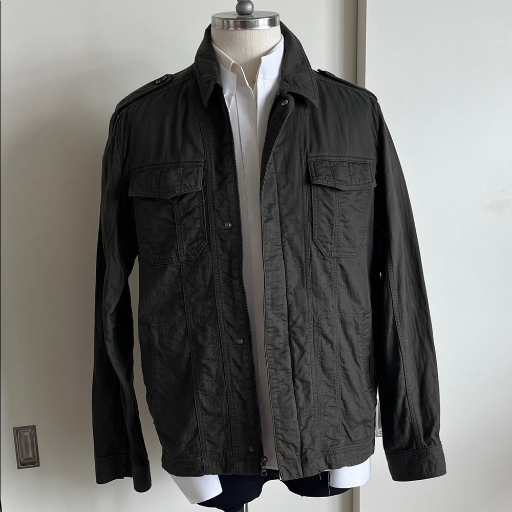 Men's Army Green Field Jacket - Classic Casual Coat